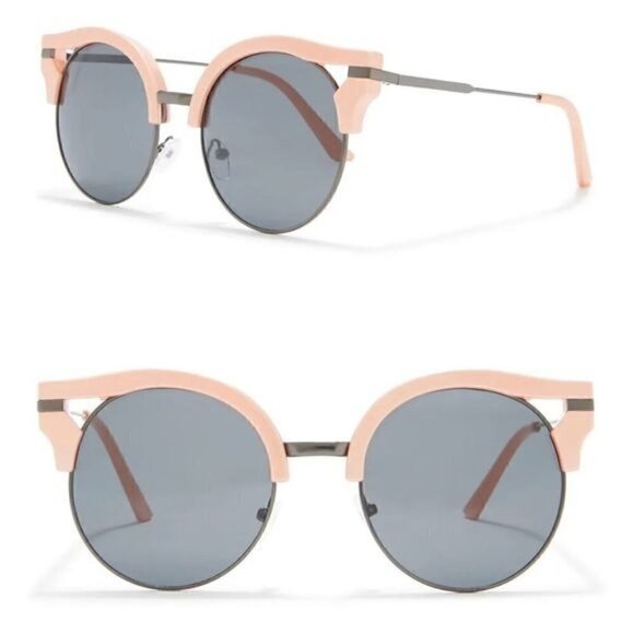 Joe’s Jeans Light Pink Gunmetal Cateye Sunglasses main image 5